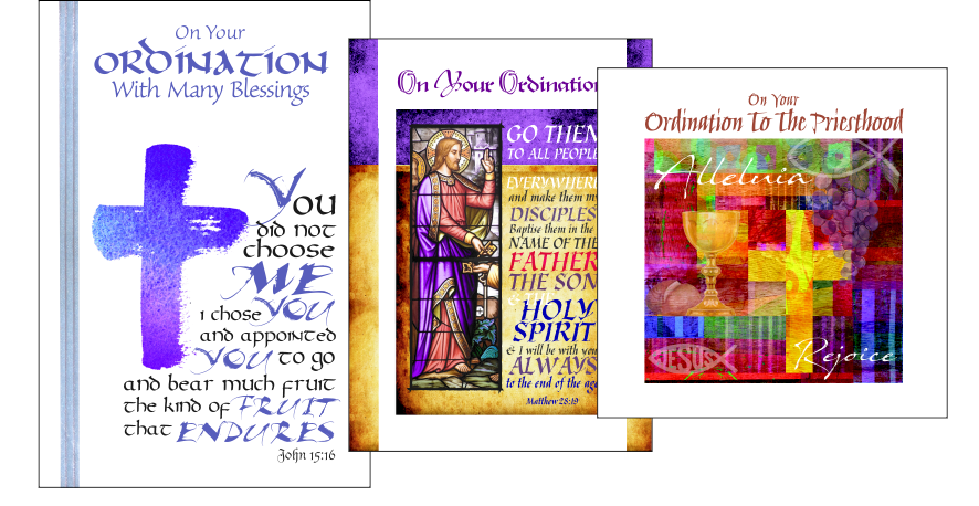 luxury ordination cards