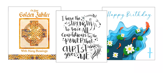 christian birthday cards fish design